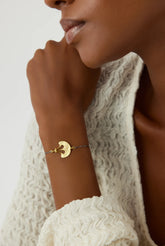 Ginkgo Leaf Bracelet, 18K Gold-Plated Sterling Silver