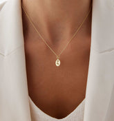 Tiny Birth Flower Necklace – 18K Gold-Plated Sterling Silver Floral Pendant Necklace