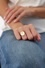 Custom Circle Birth Flower Ring