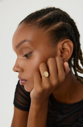 Dainty Minimalist Fingerprint Ring