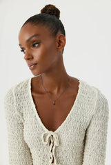 Dainty Minimalist Tear Drop Ametist Necklace