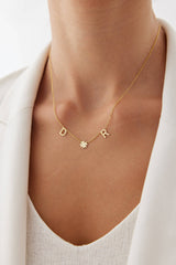 Personalized Initial Letter Necklace, 18K Gold-Plated Sterling Silver