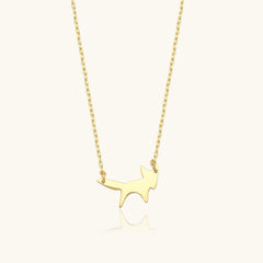 Fox Silhouette Necklace – 18K Gold-Plated Sterling Silver