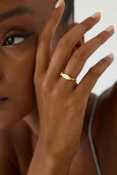 Fish Ring – 18K Gold-Plated Sterling Silver Minimalist Ring