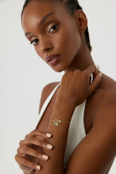 Dainty Fish Evil Eye Letter Bracelet