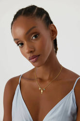 Fish and Initial Necklace, 18K Gold-Plated Sterling Silver Customizable Charm Necklace for Women