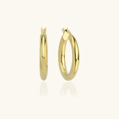Thick Gold Hoop Earrings – 18K Gold-Plated Earrings for Women