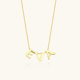Gold Initial Necklace - 18K Gold-Plated Sterling Silver Personalized Letter Necklace