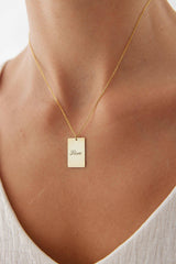 Plate Name Necklace, Baby Name Necklace, Alphabet Necklace, My Name Necklace, Number Necklace, Custom Name Plate, Id Necklace