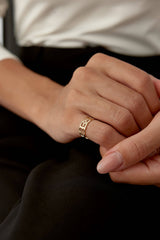 Custom Name Ring - 18K Gold-Plated Sterling Silver