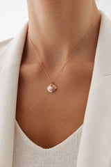 Seashell and Pearl Necklace - 18K Gold-Plated Sterling Silver