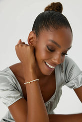 Star and Freshwater Pearl Bracelet – 18K Gold-Plated Sterling Silver