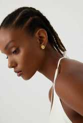 Compass Star Stud Earrings – 18K Gold-Plated Sterling Silver