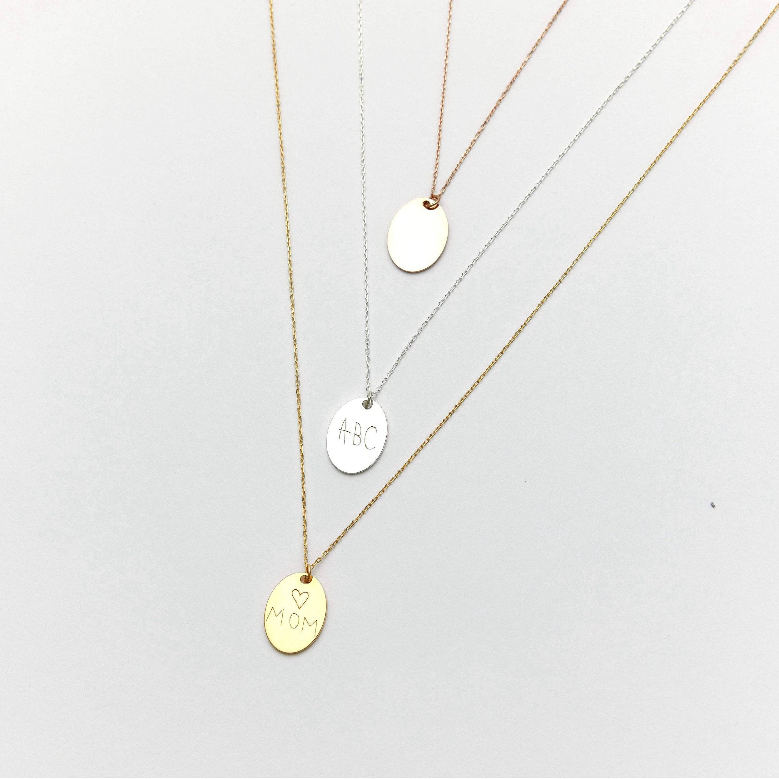 Personalized Gift for Mom Handwriting Custom Necklace Sterling Silver Necklace, Gift For Her, Birth Flower Jewelry, Floral Necklace