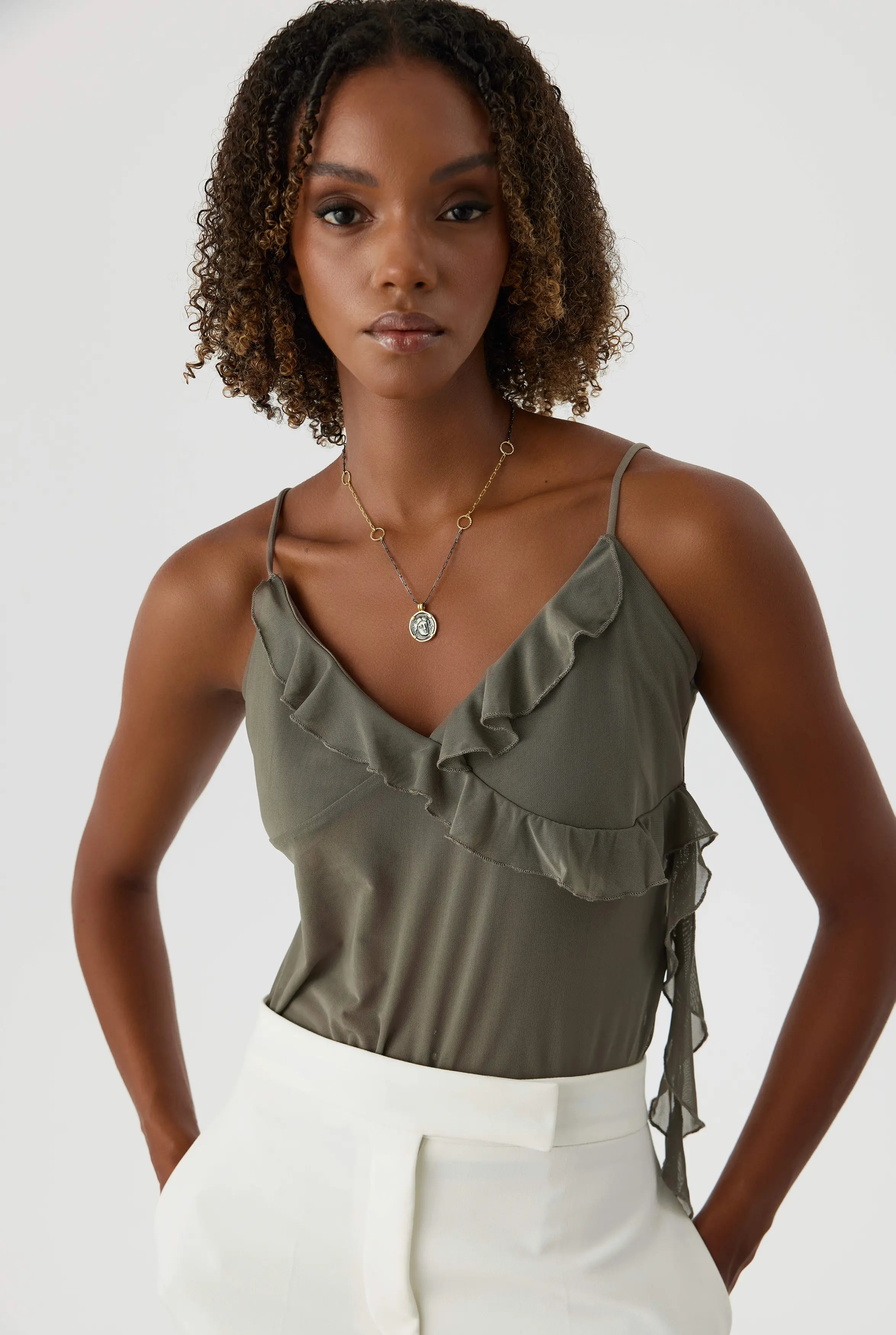 Ancient Coin Necklace, 18K Gold-Plated Sterling Silver