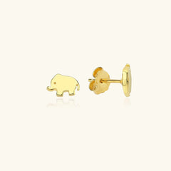 Dainty Elephant Stud Earrings