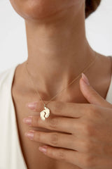 Baby Feet Name Necklace - 18K Gold-Plated Sterling Silver