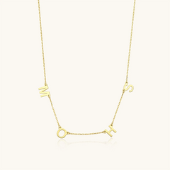 Personalized Initial Letter Necklace, 18K Gold-Plated Sterling Silver