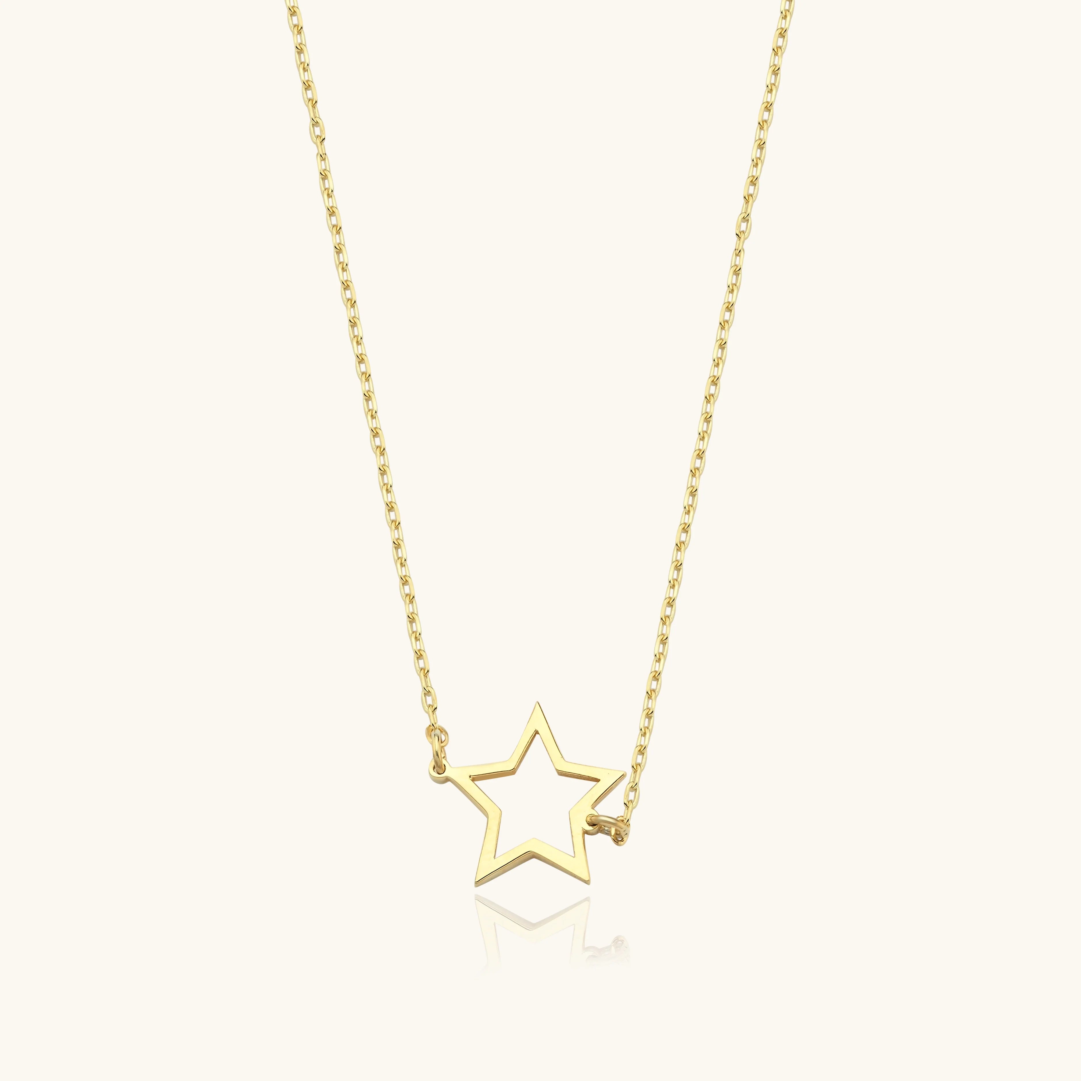 Dainty Gold Star Necklace, Celestial-Inspired Elegance