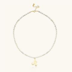 Freshwater Pearl Beaded Initial Letter Necklace, 18K Gold-Plated Sterling Silver