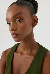 Gold Sideways Cross Necklace – 18K Gold Plated 925K Sterling Silver Minimalist Necklace