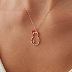 Dainty Cat Figure Necklace