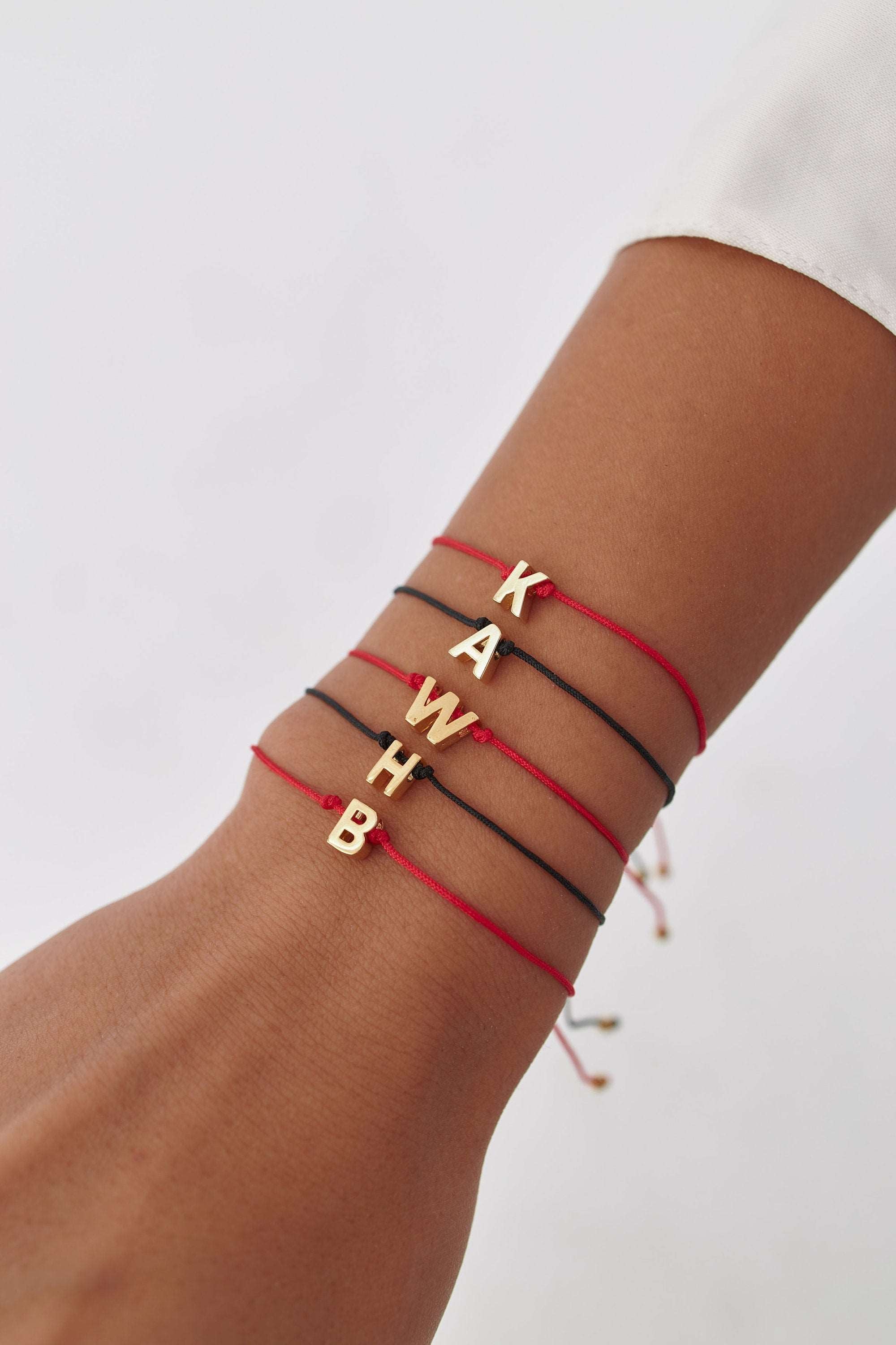 Custom Woven Letter Bracelet