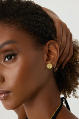 Historical Evil Eye Handmade Potbelly Hill Stud Earrings