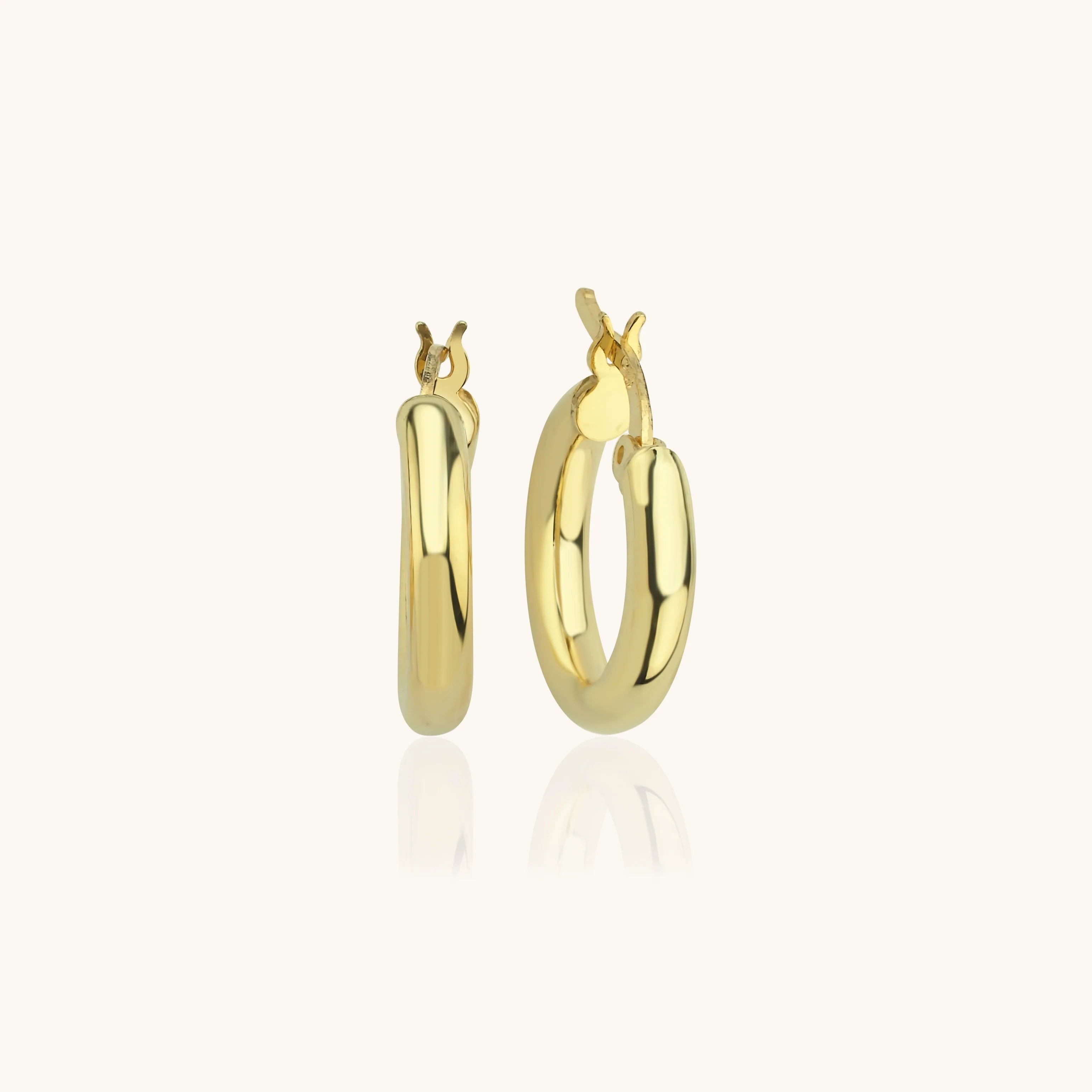Gold Huggie Hoop Earrings – 18K Gold-Plated Earrings