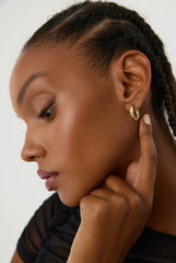 Gold Huggie Hoop Earrings – 18K Gold-Plated Earrings