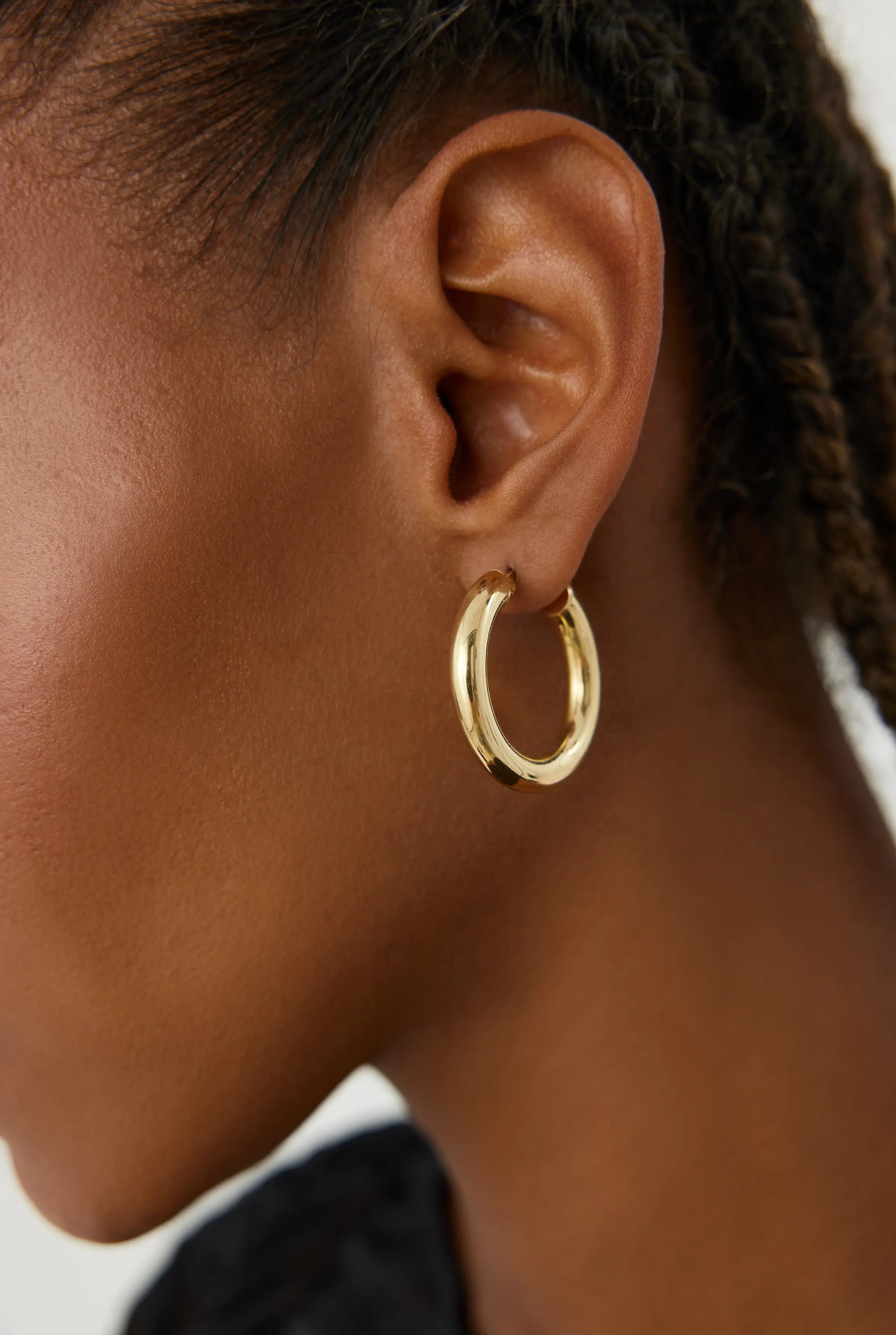 Thick Gold Hoop Earrings – 18K Gold-Plated Earrings for Women