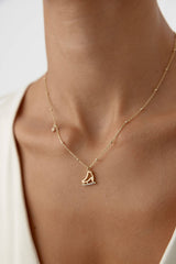 Ice Skate Charm Necklace – 18K Gold-Plated Sterling Silver with Sparkling Accents