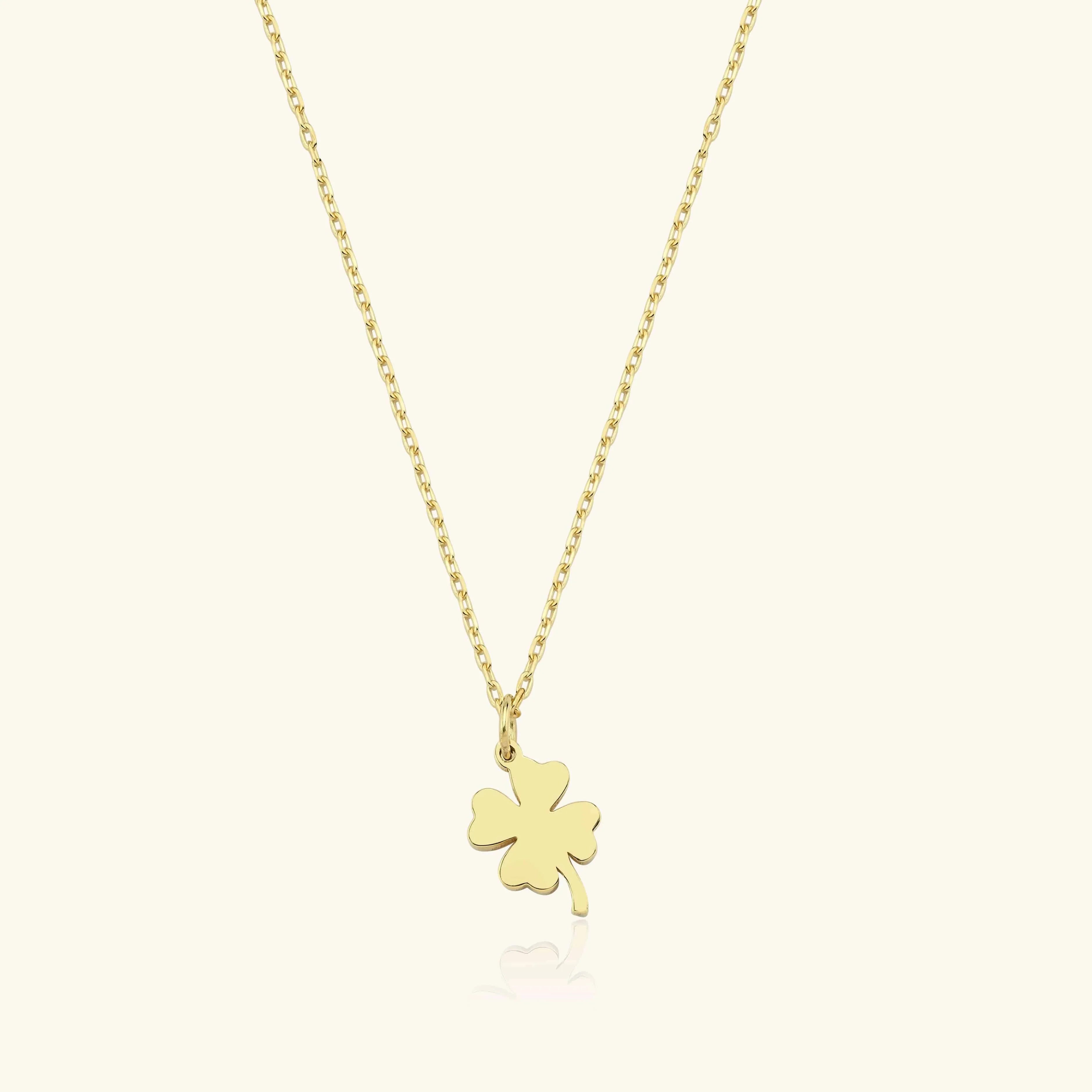 Gold Leaf Necklace – Minimalist 18K Gold-Plated Sterling Silver Pendant