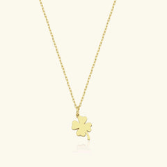 Gold Leaf Necklace – Minimalist 18K Gold-Plated Sterling Silver Pendant