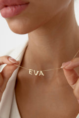 Gold Initial Necklace - 18K Gold-Plated Sterling Silver Personalized Letter Necklace