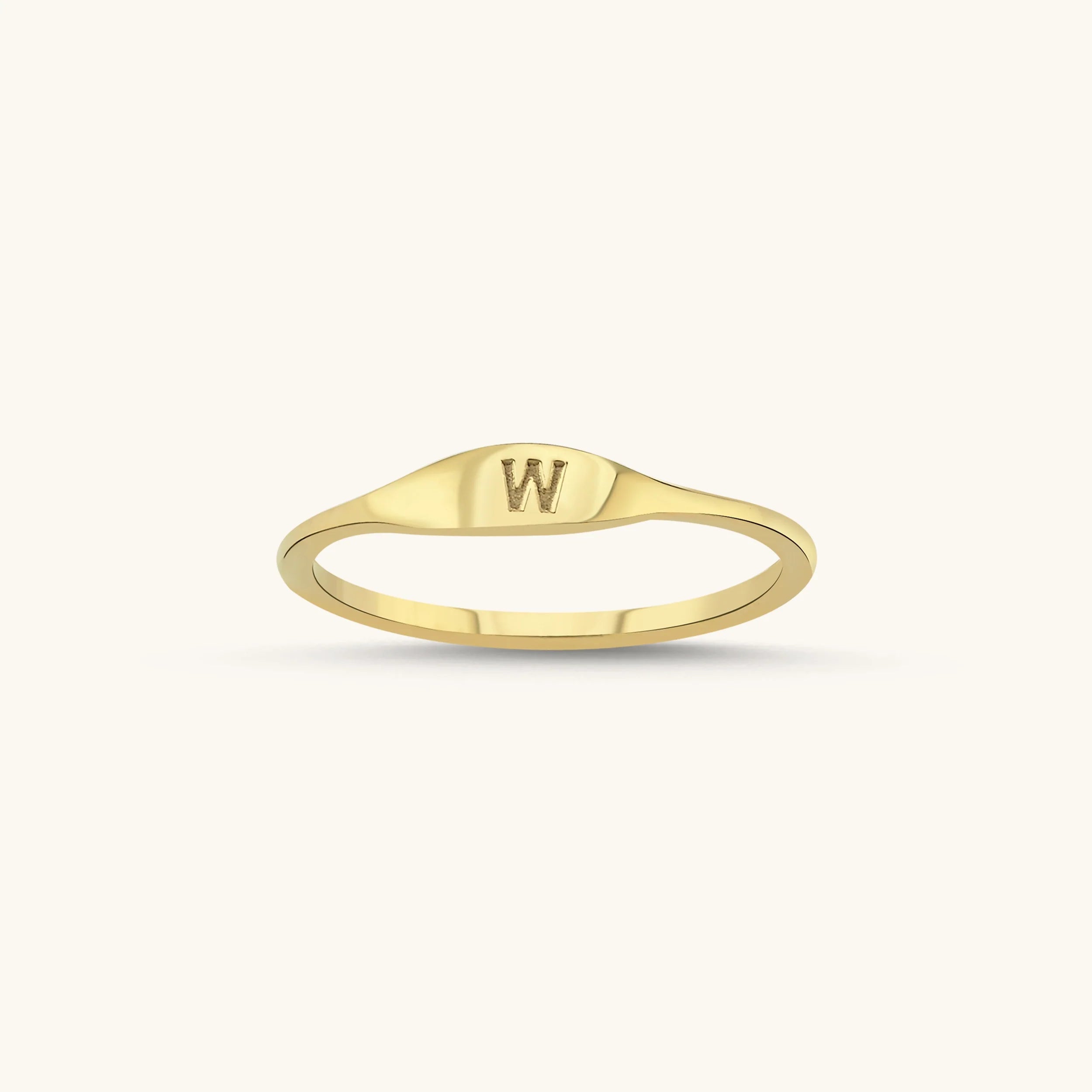 Initial Ring – 18K Gold-Plated Sterling Silver Personalized Ring
