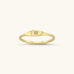 Initial Ring – 18K Gold-Plated Sterling Silver Personalized Ring