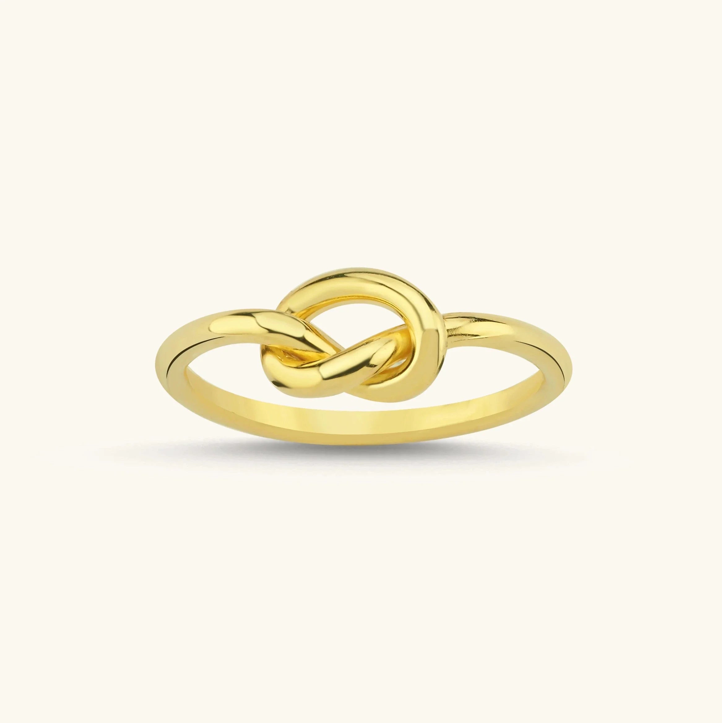Gold Knot Ring – 18K Gold-Plated Sterling Silver