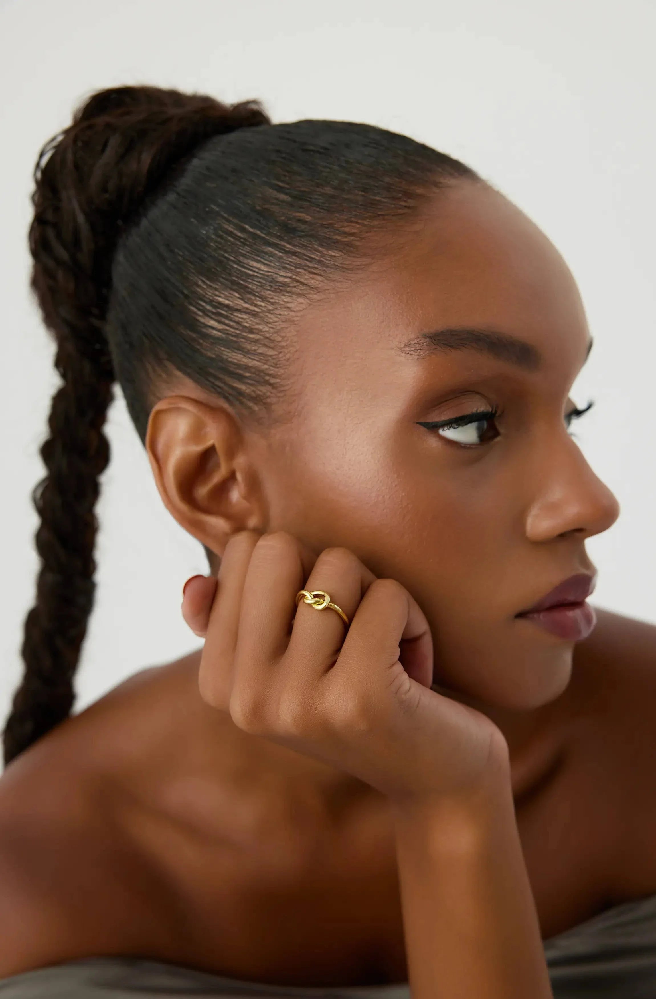 Gold Knot Ring – 18K Gold-Plated Sterling Silver