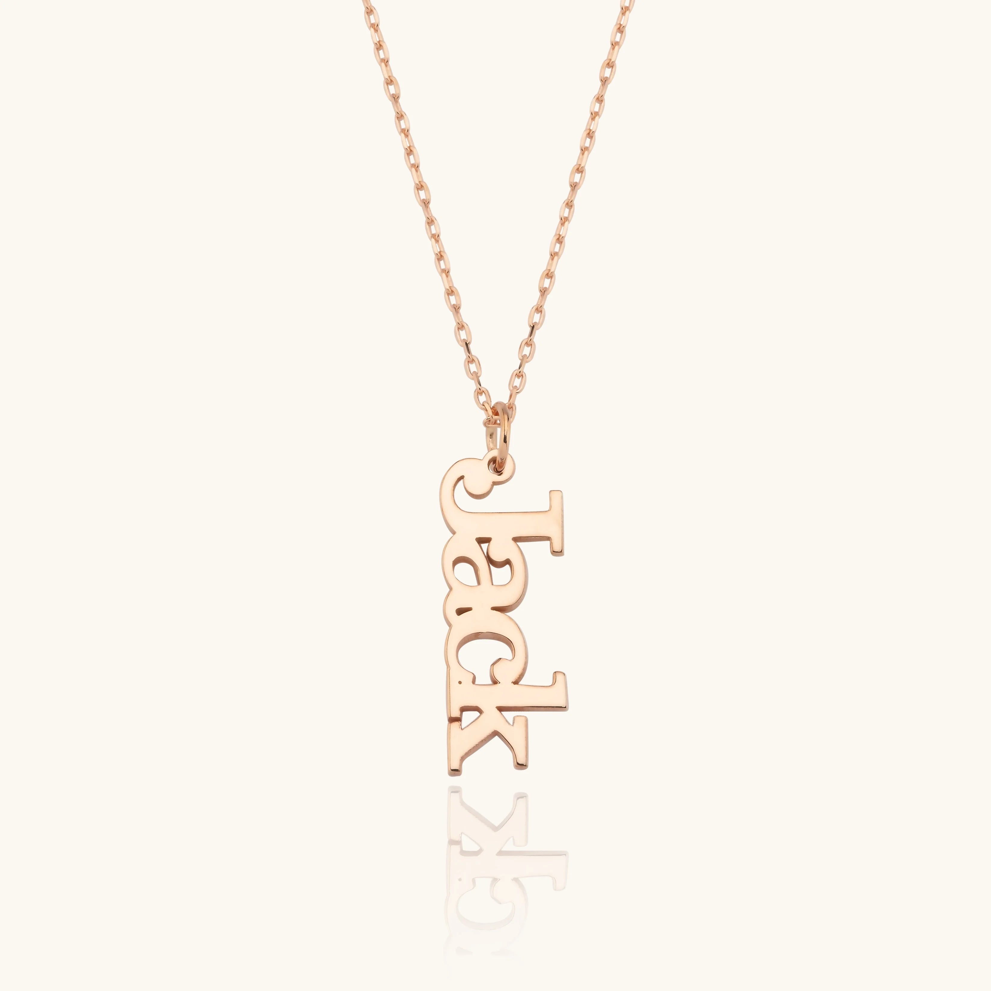 Personalized Name Necklace, 18K Gold-Plated Sterling Silver