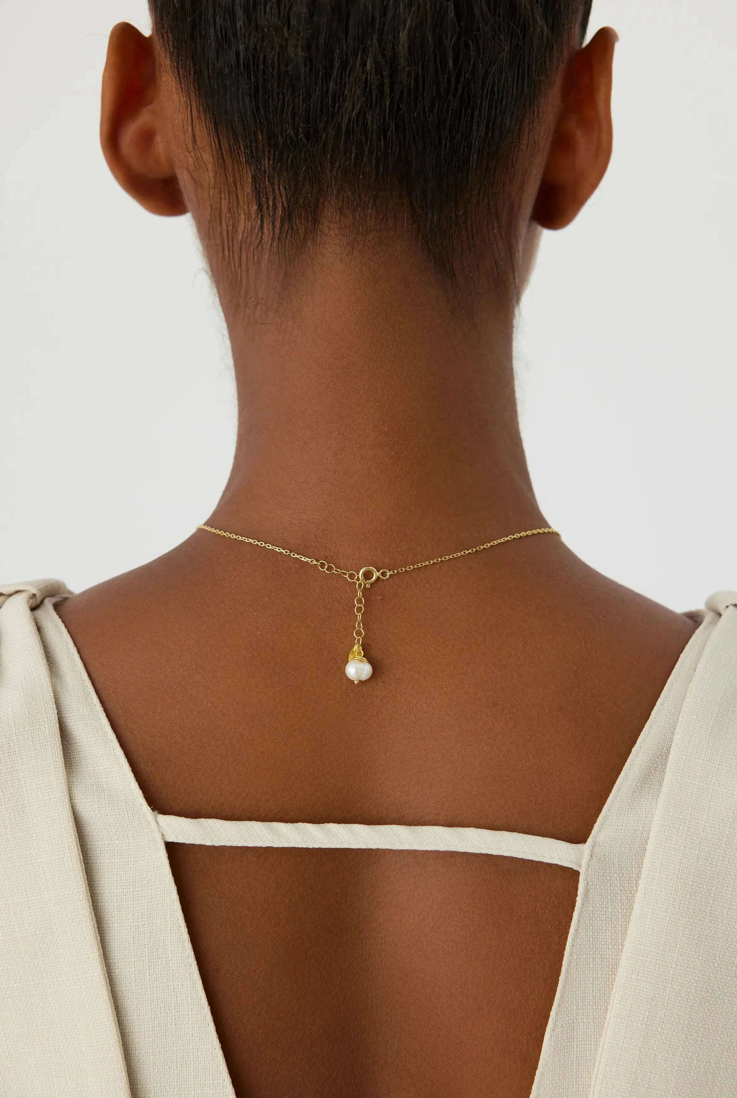 Baroque Pearl and Baguette Diamond Pendant Necklace