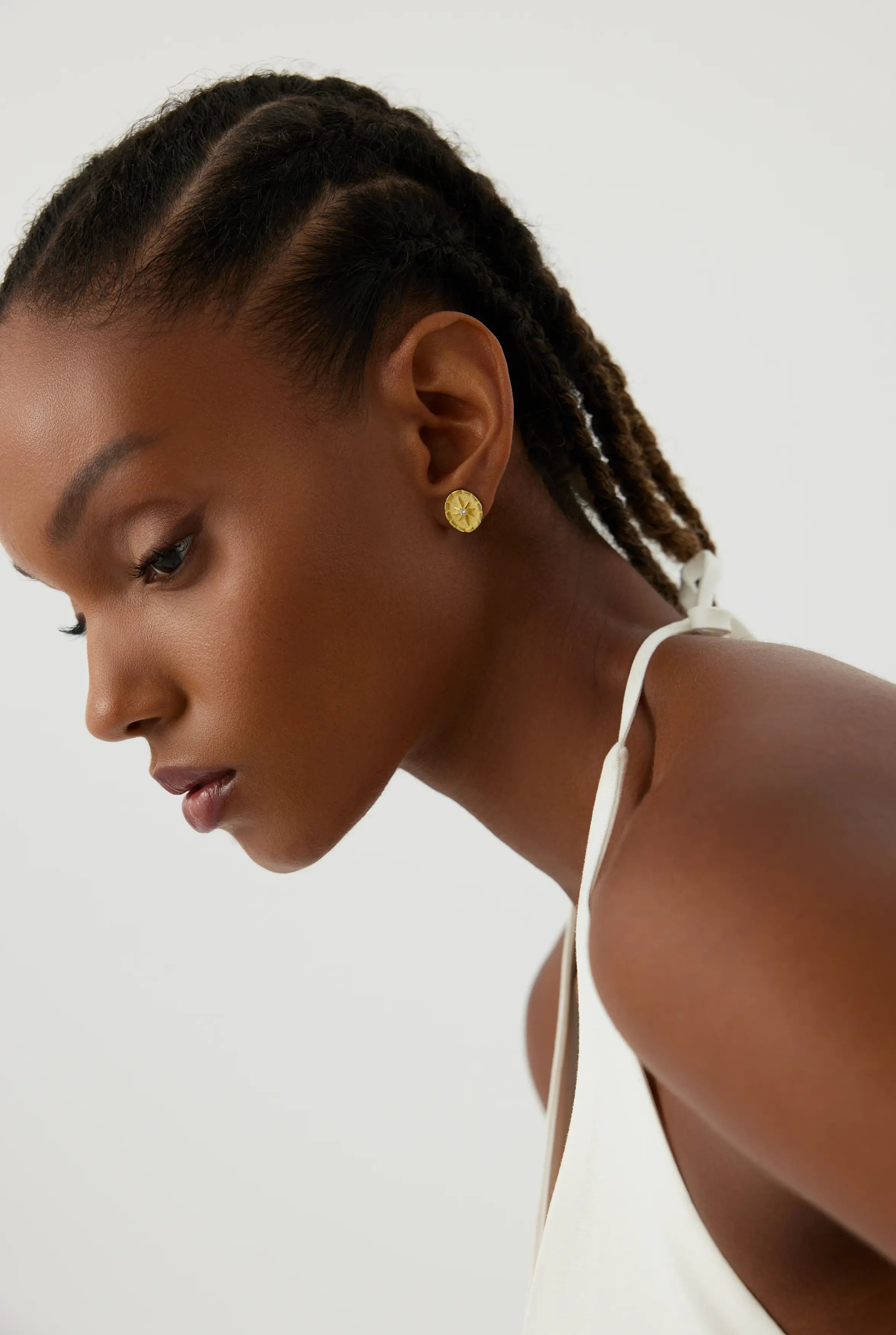 Compass Star Stud Earrings – 18K Gold-Plated Sterling Silver